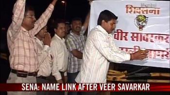 Video : Sena protests naming sea link after Rajiv Gandhi
