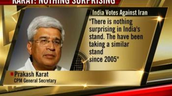 India's vote against Iran not surprising: Karat India's vote against Iran not surprising: Karat