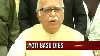 Video : Basu was a stalwart, says Advani