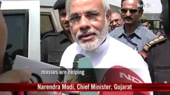 L K Advani meets Narendra Modi