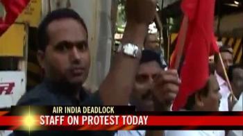 Air India staff on protest today