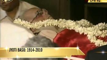 Comrade Jyoti Basu's last journey in Kolkata