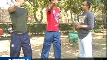 Working out with Mrinal...