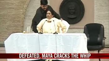 Defeated, Maya cracks the whip