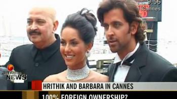 Hrithik, Barbara sizzle at Cannes