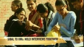 Video : Sibal to IIM: Hold interviews together