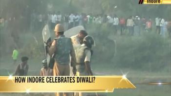 Villagers shoot Diwali rockets at each other