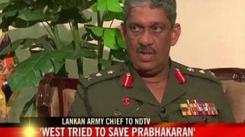 Video : West tried to save Prabhakaran: Lankan army chief