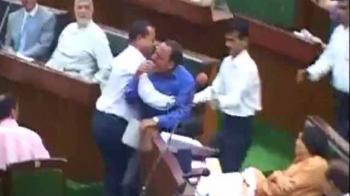 Ruckus in J&K assembly, MLAs marshalled out