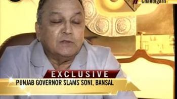 Video : Punjab Governor slams Soni, Bansal