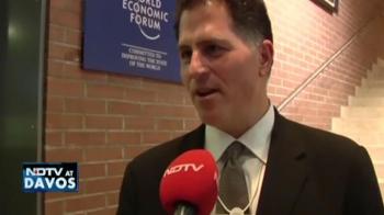 Michael Dell shows off Mini 5 at Davos