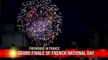 Spectacular fireworks adorn the Grand Finale of Bastille Day