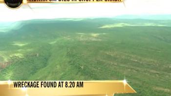Aerial view of where YSR&rsquo;s chopper crashed