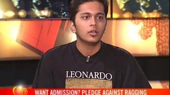 Want admission: Pledge against ragging