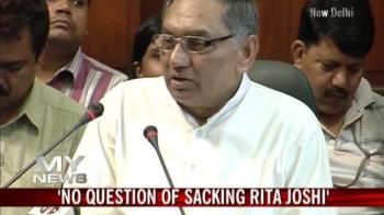 Video : No question of sacking Rita: Congress