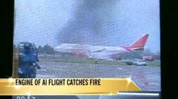 Video : 213 passengers evacuated after plane catches fire
