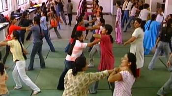 Women learn self defence