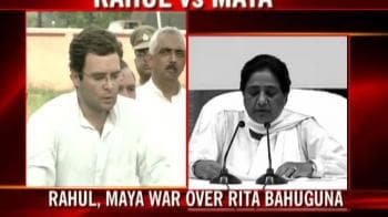Video : Rahul takes on Mayawati