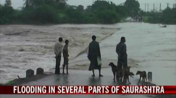 Flooding in several parts of Saurashtra
