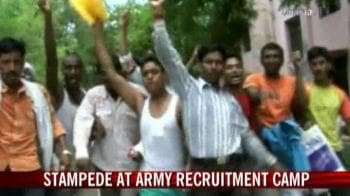Video : Stampede at Army recruitment camp in UP