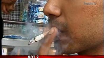 Not smoking and happy