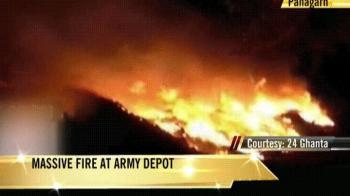 Massive fire at ammunition depot