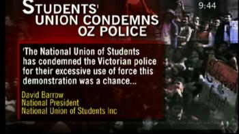 Video : Students' union condemns Oz Police