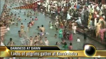 Partial solar eclipse at Kurukshetra