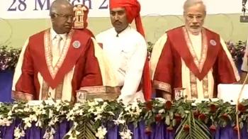 Chief Justice, Modi attend law convocation in Ahmedabad