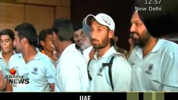 Hockey team returns home to a warm welcome