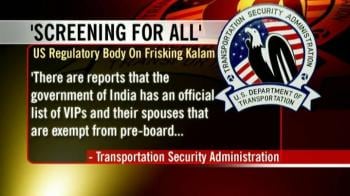 Video : Kalam frisking: US body backs Continental Airlines