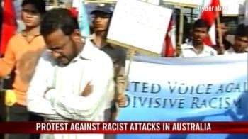 Video : Protest against racist attacks in Australia