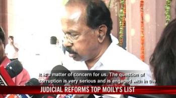 Judicial reforms top Moily's list Judicial reforms top Moily's list