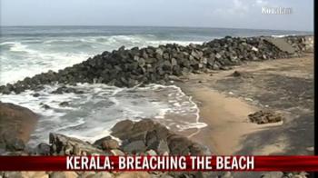 Concrete killing Kovalam beach