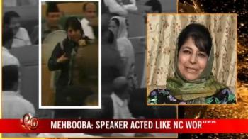 Mehbooba targets Speaker in J&K Assembly