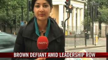 Brown defiant amid leadership row