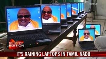 Video : It's raining laptops in Tamil Nadu