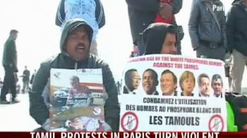 Tamil protest in Paris turns violent