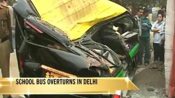 8 Delhi students injured as van overturns