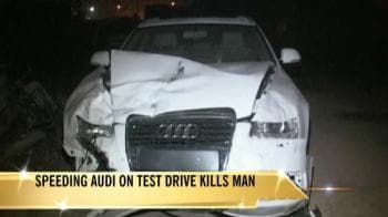 Video : Gurgaon: Speeding Audi on test drive kills man