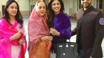 Shilpa, Raj meet the royal family of Jaipur Shilpa, Raj meet the royal family of Jaipur