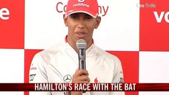 Hamilton on a promotional tour to India