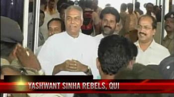 Yashwant Sinha rebels, quits posts
