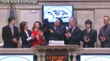 Scottish Terrier rings the opening bell at NYSE
