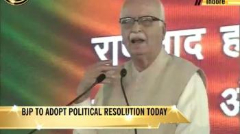 Advani addresses BJP conclave