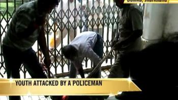 Mentally ill man belted by cop in Jharkhand