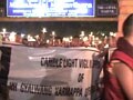 Video : Karmapa supporters hold candle-light meet